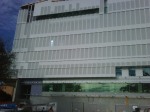 The aluminium screens are designed to keep excessive sunlight and noise out of sensitive laboratries.